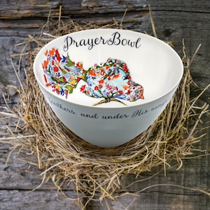 Prayer Bowls |  Josephine Prayer Bowl | Psalm 91:4 | Birthday Gift / Christian PrayerBowls/  Sympathy Gifts | Wedding Gift