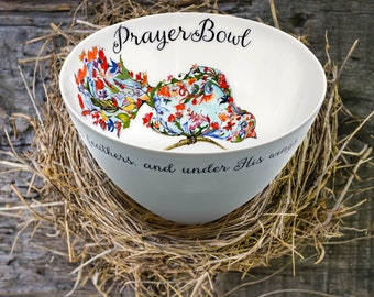 The Original PrayerBowls | Psalm 91:4 | Mother's Day Gift | Christian Gift | Sympathy Gifts |
