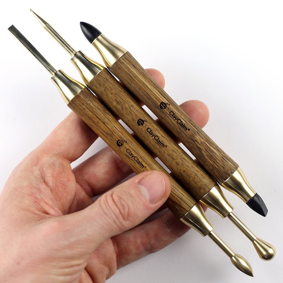Modeling Tools Eich Set of 3 Ideal for Working With Clay, Modeling Clay,  Ceramics, Polymer Clay and Much More 