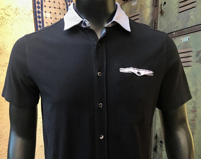 SAKS FIFTH AVENUE Trim Fit Coupe Ajustee Men's Button Etsy