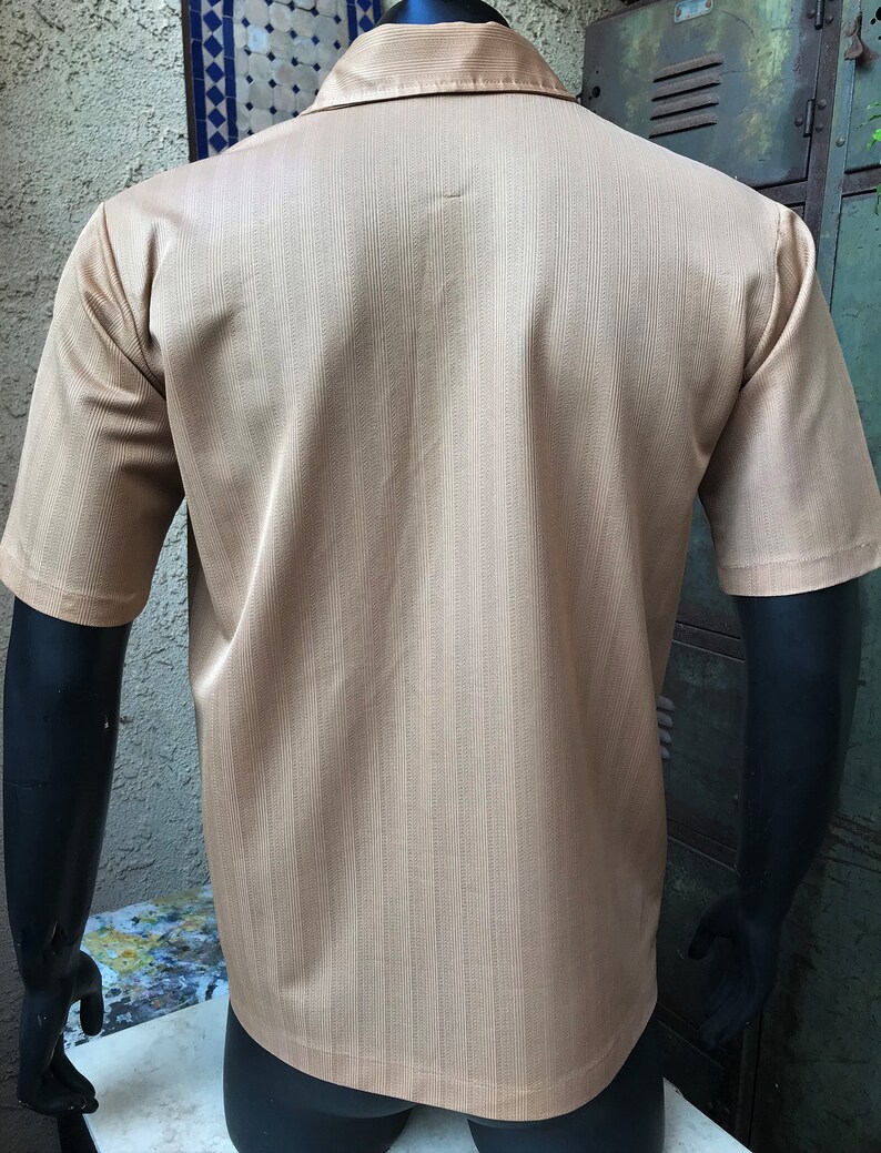 Vintage 70s Jantzen Mens Pullover Jantzen Men/'s Polo Size Large Beige Polo Shirt short sleeve shirt size Large Made in the U.S.A.