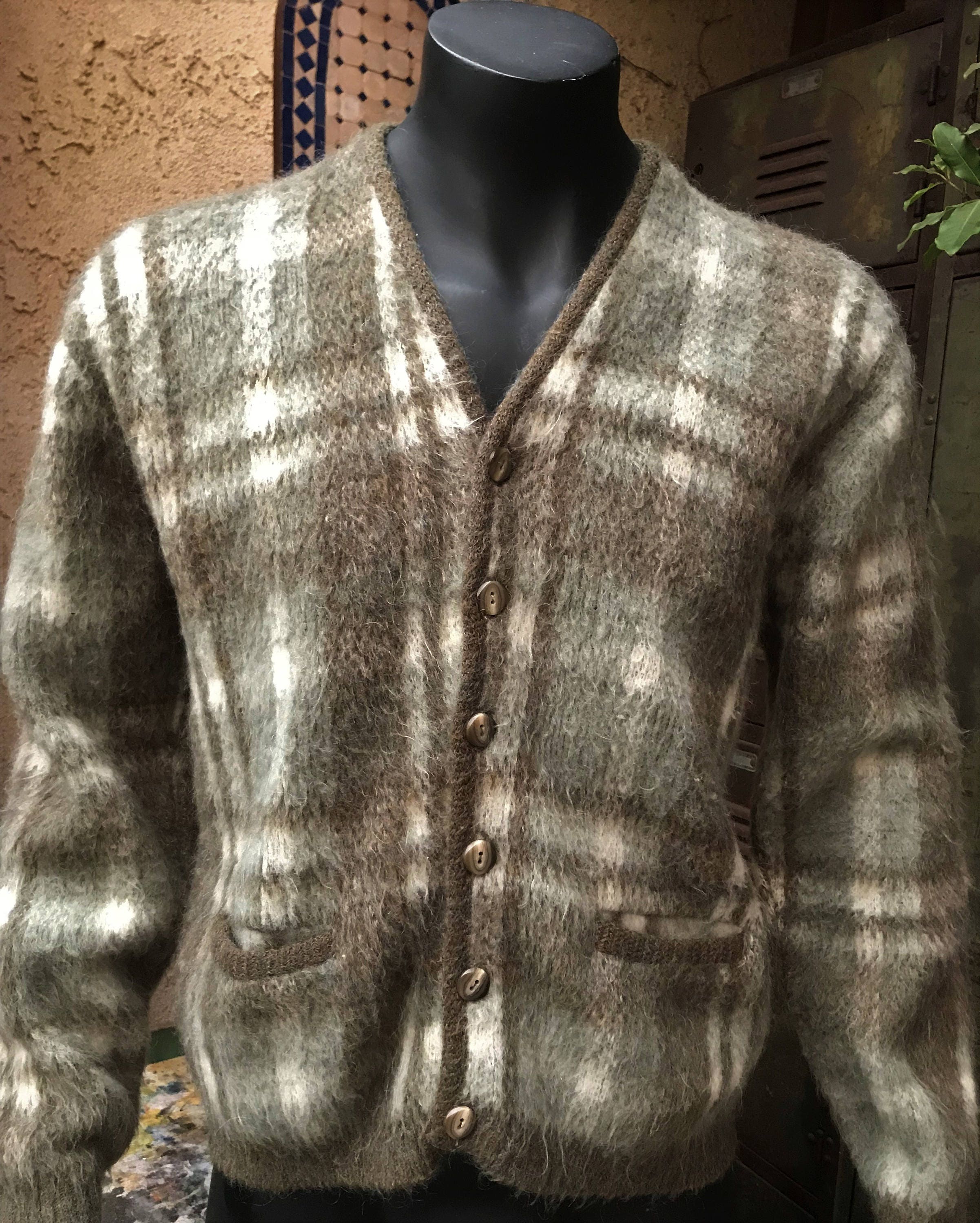 vintage mohair cardigan mens