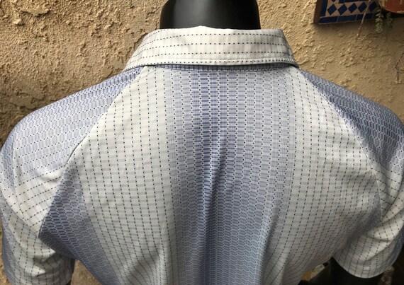 100 % Polyester chemise, chemise Polo de de Polo Mervyn Vintage, bleu et blanc chemise grande taille versez Les Hommes hommes de Mervyn, made in USA 4a605e 100 % Polyester chemise, chemise Polo de de Polo Mervyn Vintage, bleu et blanc chemise grande taille versez Les Hommes hommes de Mervyn, made in USA 4a605e