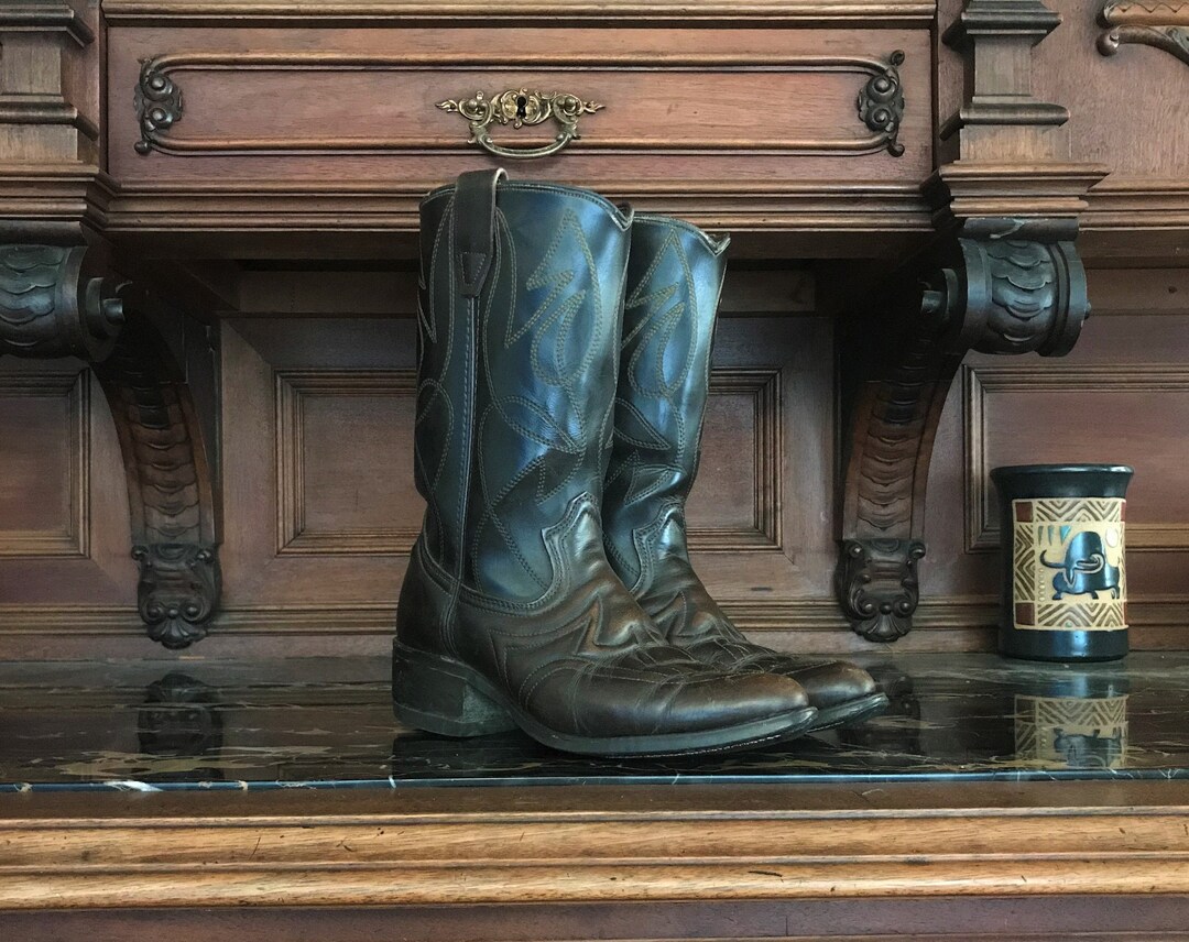 DURANGO Men's Cowboy Boot Size 8D, Vintage Unisex Western Boot Women's