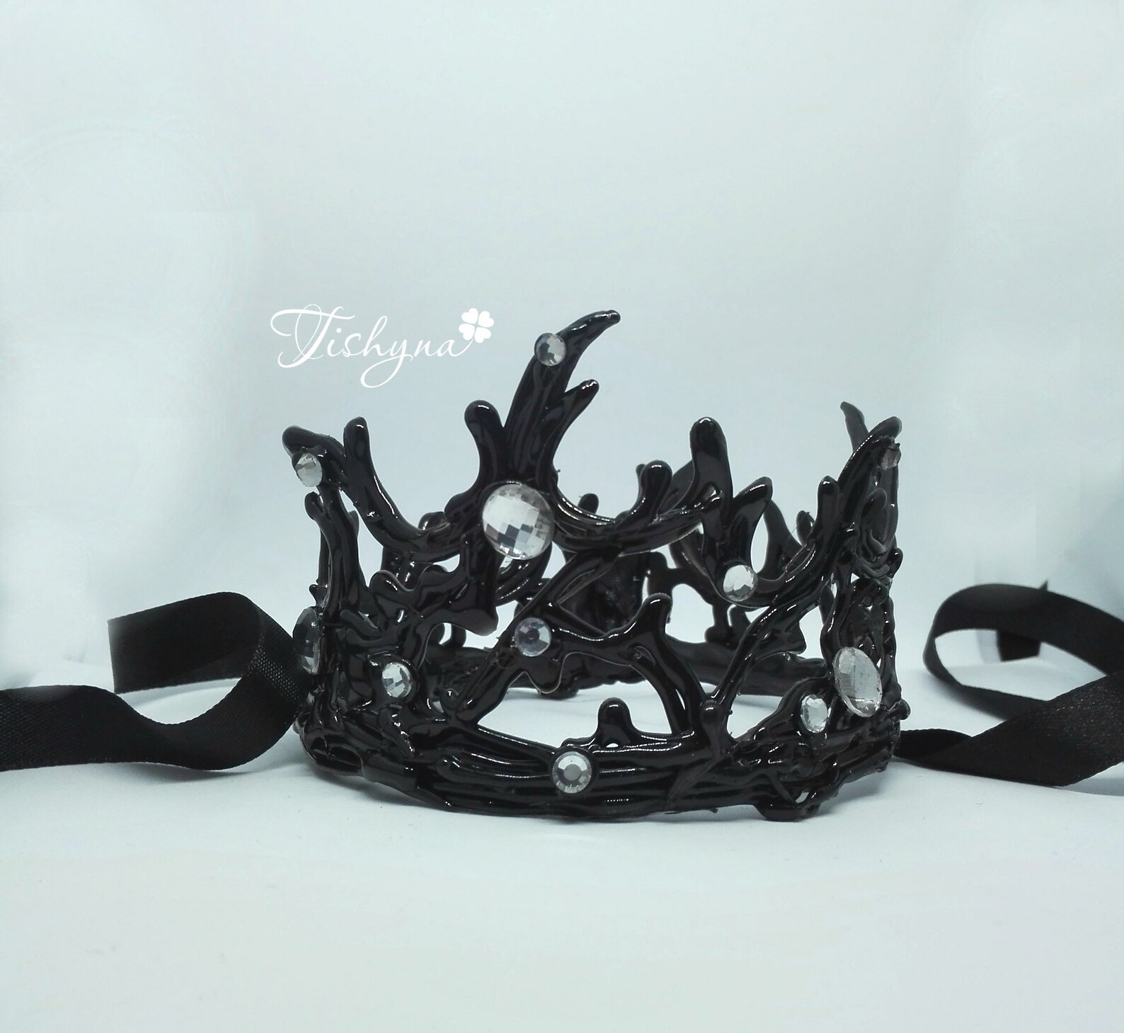 pet costume black swan mini crown tiara dogs cats headpiece headband masquerade cosplay ballet evil queen bachelorette party bri