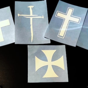 Cross Decal - Religious decal - laptop Decal - Car decal - Catholic decal - Motivational decal - Inspirational decal - Cruzifix Decal -Cross