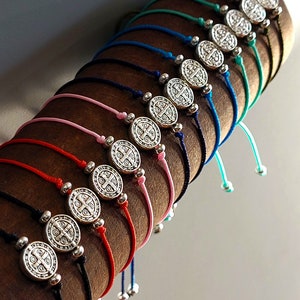 Saint Benedict bracelet - Adjustable bracelet - Protection bracelet - San Benito - Religious jewelry - Religious Bracelet - Handmade - Faith