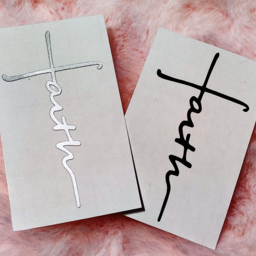 Faith Cross Decal Etsy