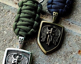 Saint Michael Paracord Keychain - St Michael Archangel  - Religious Keychain - Protection Keychain   - Custom Keychain - San Miguel - Rugged