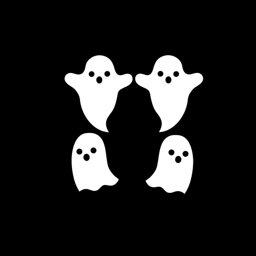 Ghost Decal 4pc Decal 4pc Sticker Ghosts Halloween Etsy