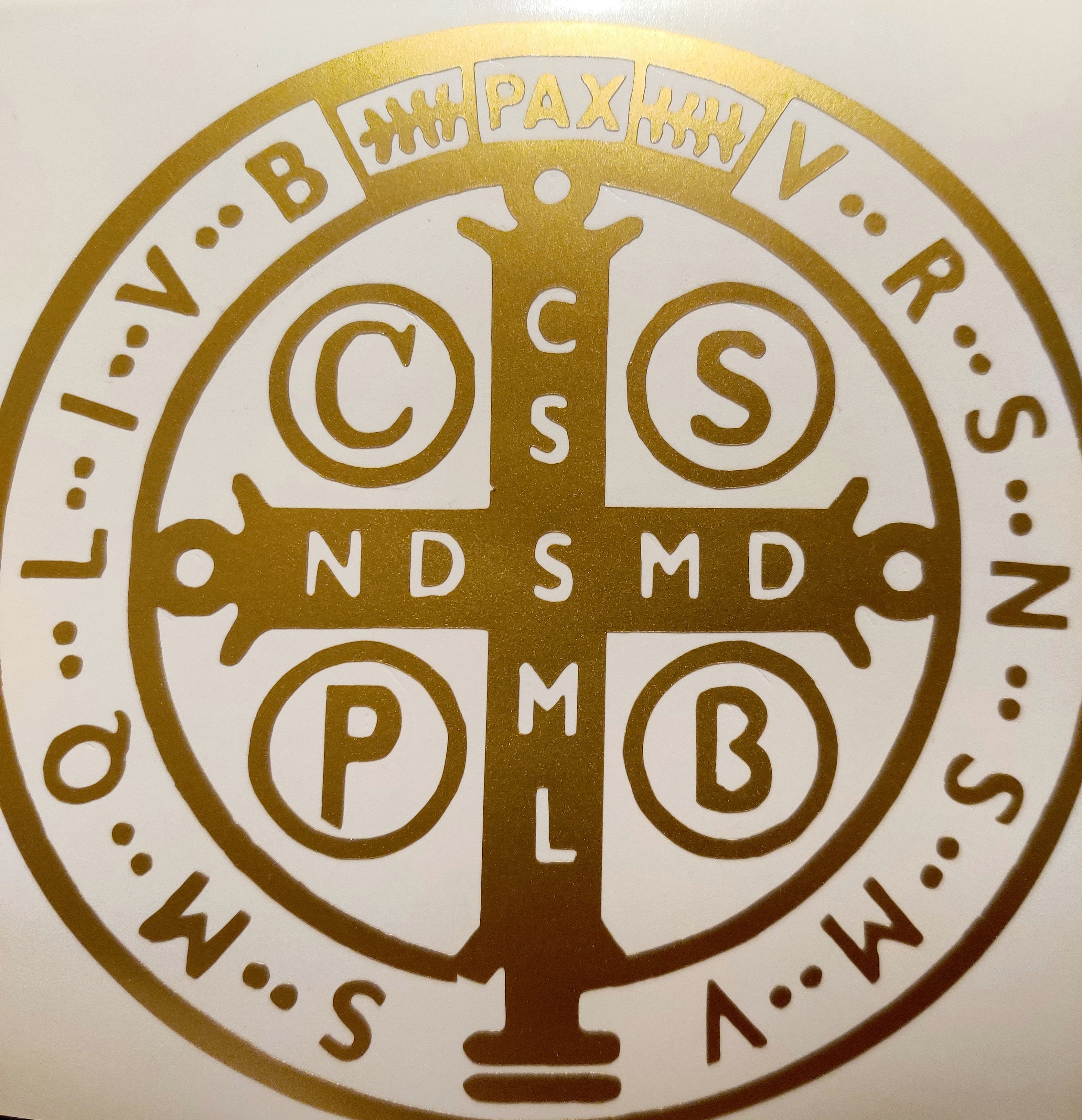 Saint Benedict - Catholic - Catholic decal - Catholic sticker - St benedict - Religious sticker - Protection decal - Car decal - St Benedict