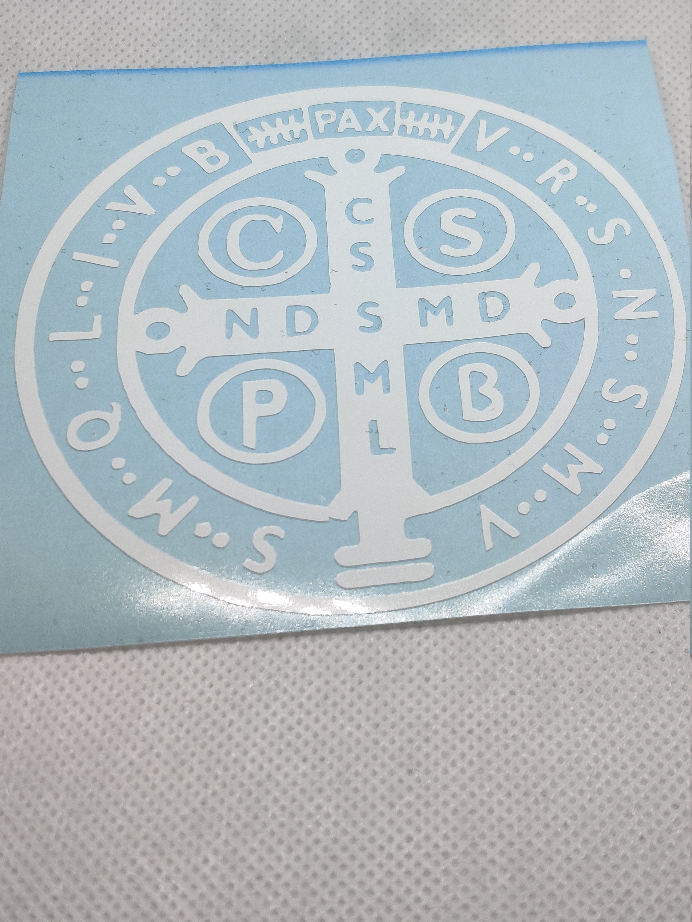 Saint Benedict - Catholic - Catholic decal - Catholic sticker - St benedict - Religious sticker - Protection decal - Car decal - St Benedict