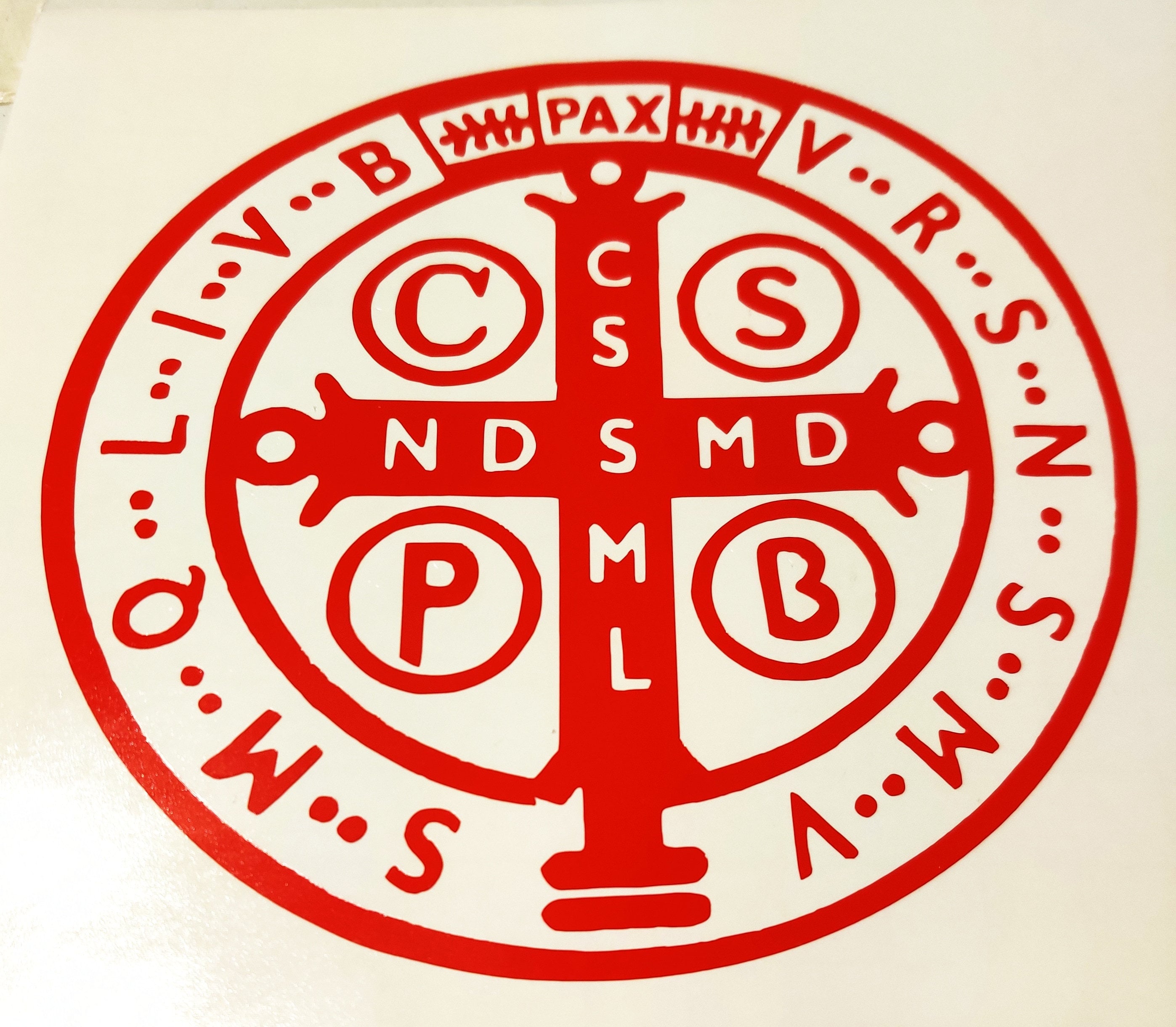 Saint Benedict - Catholic - Catholic decal - Catholic sticker - St benedict - Religious sticker - Protection decal - Car decal - St Benedict