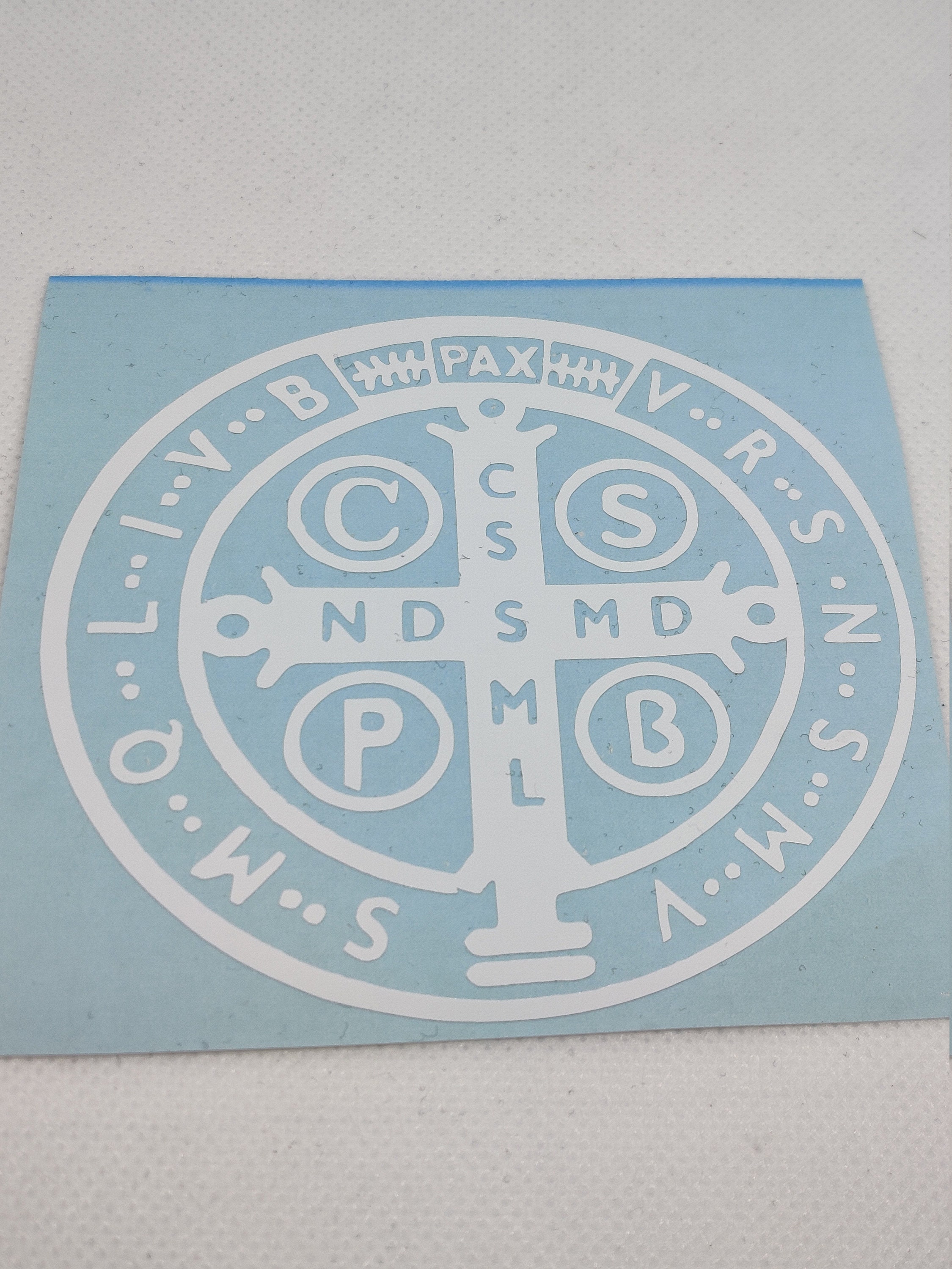 Saint Benedict - Catholic - Catholic decal - Catholic sticker - St benedict - Religious sticker - Protection decal - Car decal - St Benedict