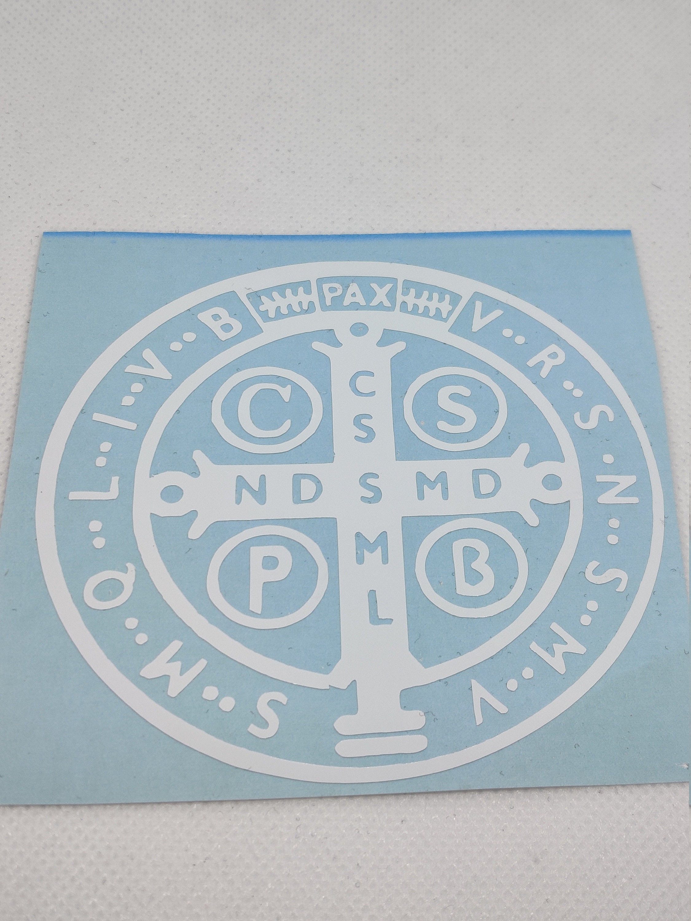 Saint Benedict - Catholic - Catholic decal - Catholic sticker - St benedict - Religious sticker - Protection decal - Car decal - St Benedict