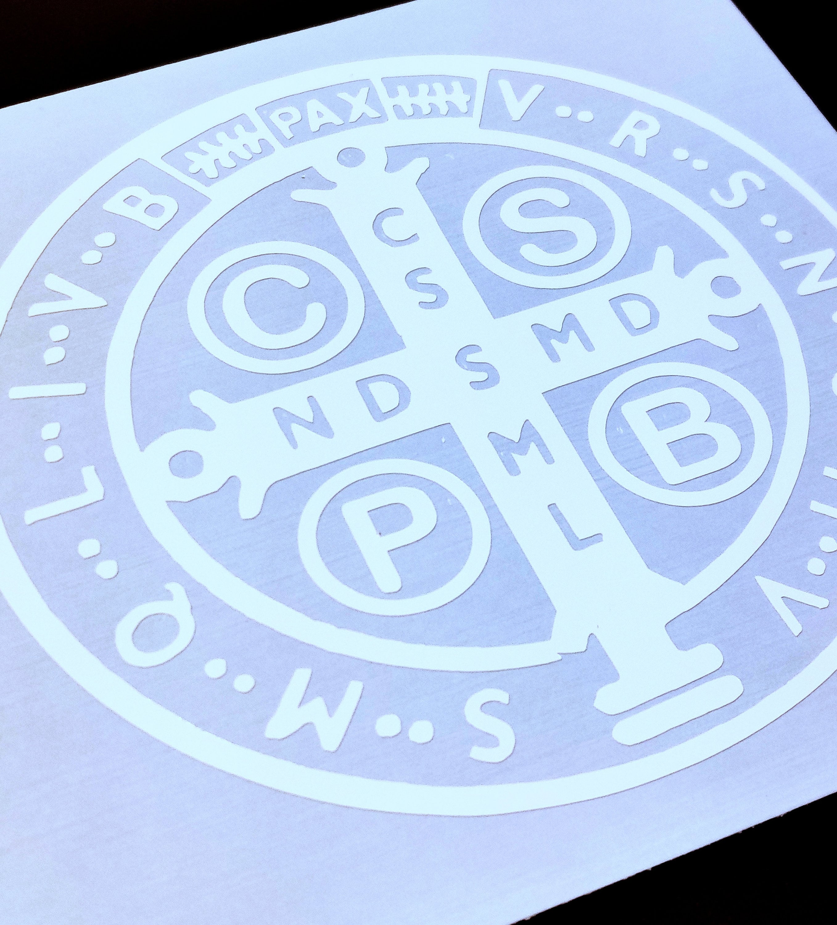 Saint Benedict - Catholic - Catholic decal - Catholic sticker - St benedict - Religious sticker - Protection decal - Car decal - St Benedict