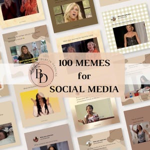 Puede incluir: Un collage de 100 memes para redes sociales con varias imágenes y textos divertidos. El texto incluye frases como "Cuando el negocio" y "Yo uniéndome a una reunión de Zoom como".