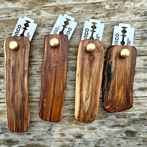 Handmade Sourdough Bread Scoring Lame - live edge ambrosia maple