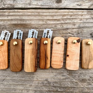 Handmade Sourdough Bread Dough Scoring Lame, Retractable, maple, oak, cherry, curly maple