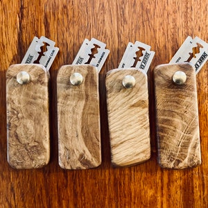 Handmade Wooden Sourdough Bread Dough Scoring Lame, Retractable, figured oak