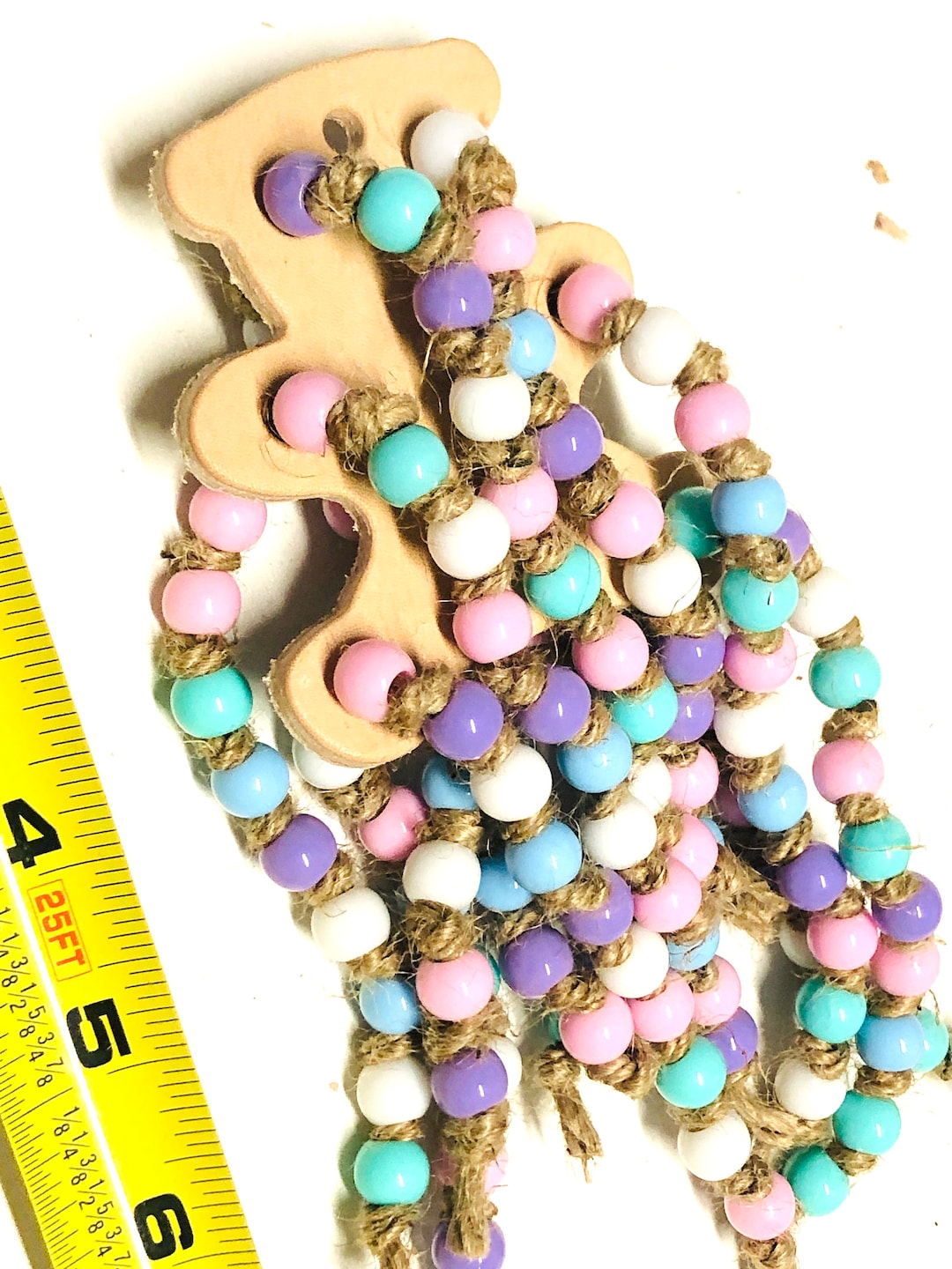 Beaded Bear Bird Toy, Parrot Toy, Bird Toy for Parrot, Parrot Toy, Veg