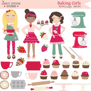 Baking Girls Clip Art