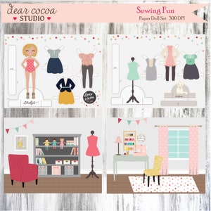Printable Paper Doll - Bridget - Sewing Paper Doll - Digital Download