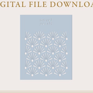Stencil SVG File, Instant Digital Download for Cricut or Silhouette, Fan Pattern