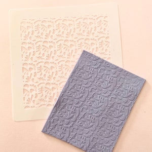 Reusable Texture Sheet, Thin Stencil Sheet, Matisse Inspired Pattern, Polymer Clay Texture Sheet, Clay Stencil Sheet image 5