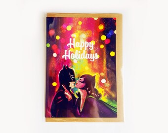 Happy Holidays – Batman & Catwoman – Christmas Card - Greeting Card