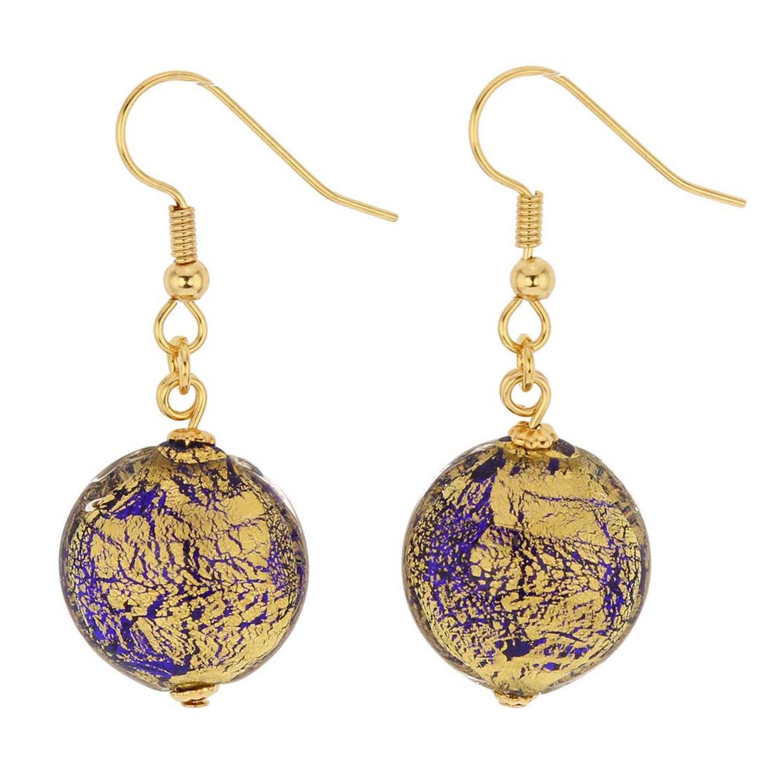 GlassOfVenice Murano Glass Drop Earrings - Royal Blue