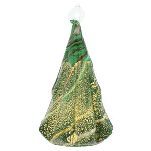 GlassOfVenice Murano Glass Christmas Tree Hanging Figurine - Green