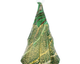 GlassOfVenice Murano Glass Christmas Tree Hanging Figurine - Green