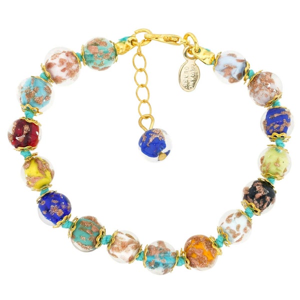 GlassOfVenice Murano Glass Sommerso Bracelet - Multicolor