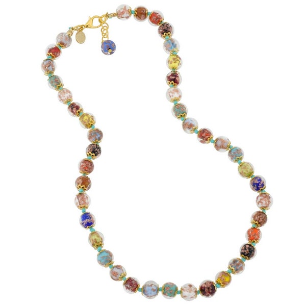 GlassOfVenice Murano Glass Sommerso Necklace - Multicolor