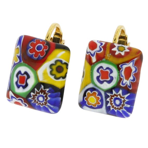 GlassOfVenice Murano Glass Color Splash Millefiori He