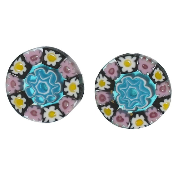 GlassOfVenice ムラーノガラス ミルフィオリ スタッドピアス