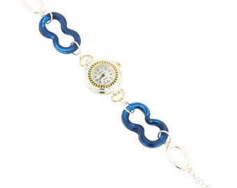 GlassOfVenice Murano Glass Avventurina Blue Watch