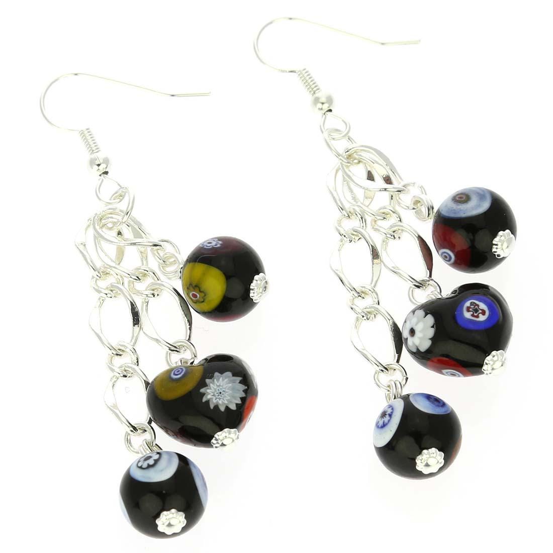 GlassOfVenice ムラーノガラス ミルフィオリ ファンタジー イヤリング