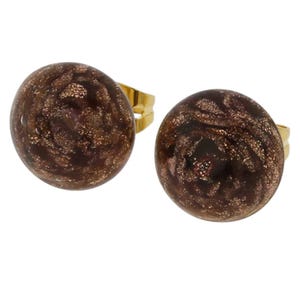 GlassOfVenice Murano Glass Starlight Small Stud Earrings - Purple