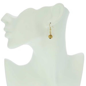 Glassofvenice Murano Glass Golden Glow Earrings Topaz - Etsy