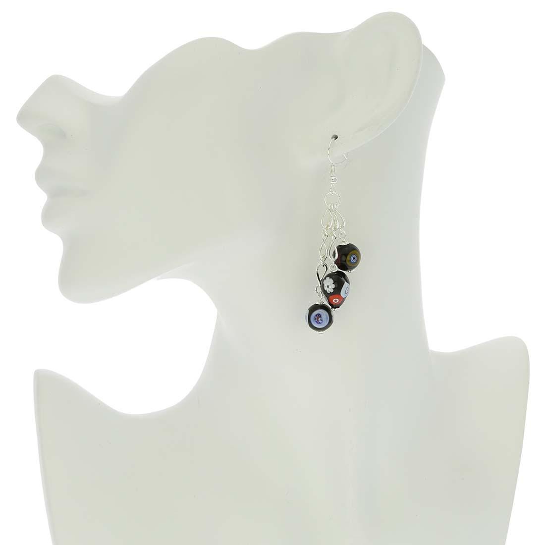 GlassOfVenice ムラーノガラス ミルフィオリ ファンタジー イヤリング