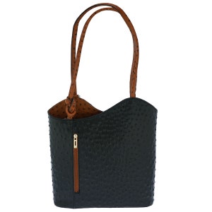 Firenze Blue Ostrich Leather Bag – Treccani Milano