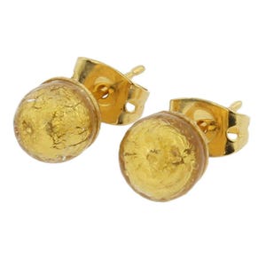 GlassOfVenice Murano Glass Tiny Stud Earrings - Gold