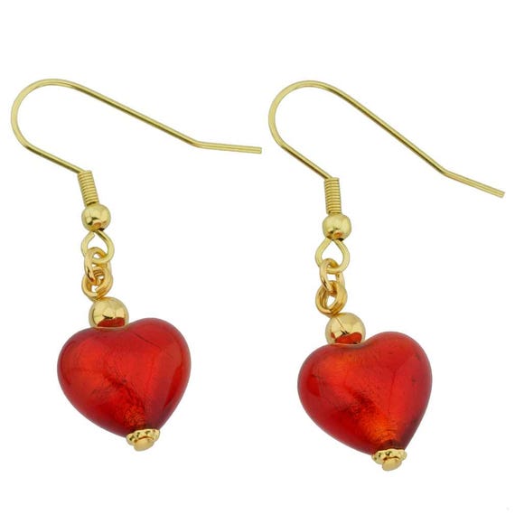 orecchini a cuore rosso - Gioielli - Orecchini - di pizia | su MissHobby