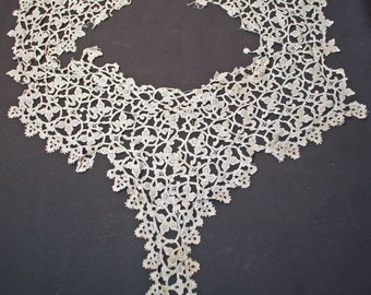 Antique Victorian Lace Collar Point de France Lace