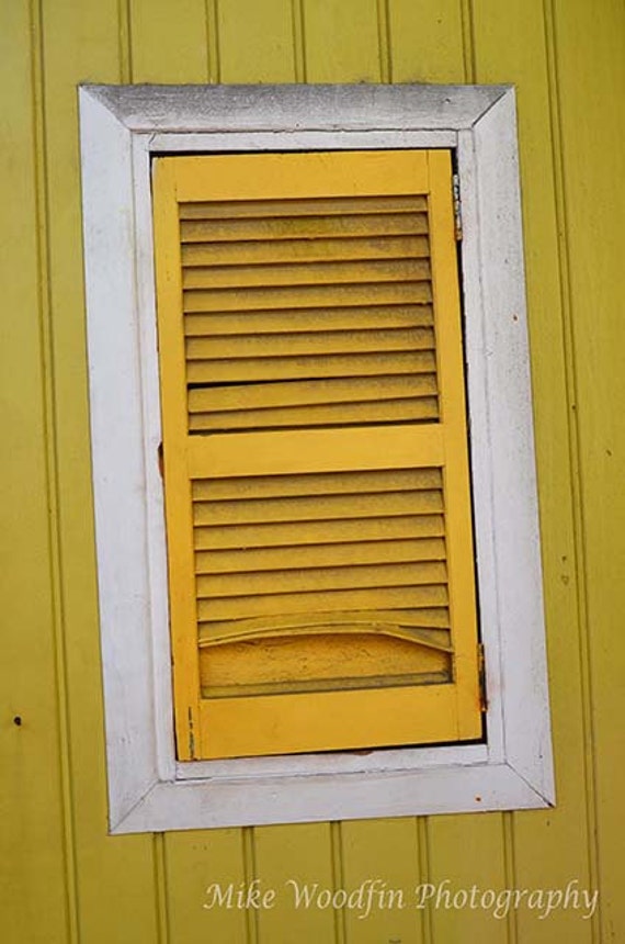 Yellow Shutter Window Bahamas Photo Photograph Digital Etsy