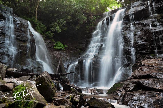 Descargar Cascada Digital De Carolina Del Norte Montana Foto Etsy