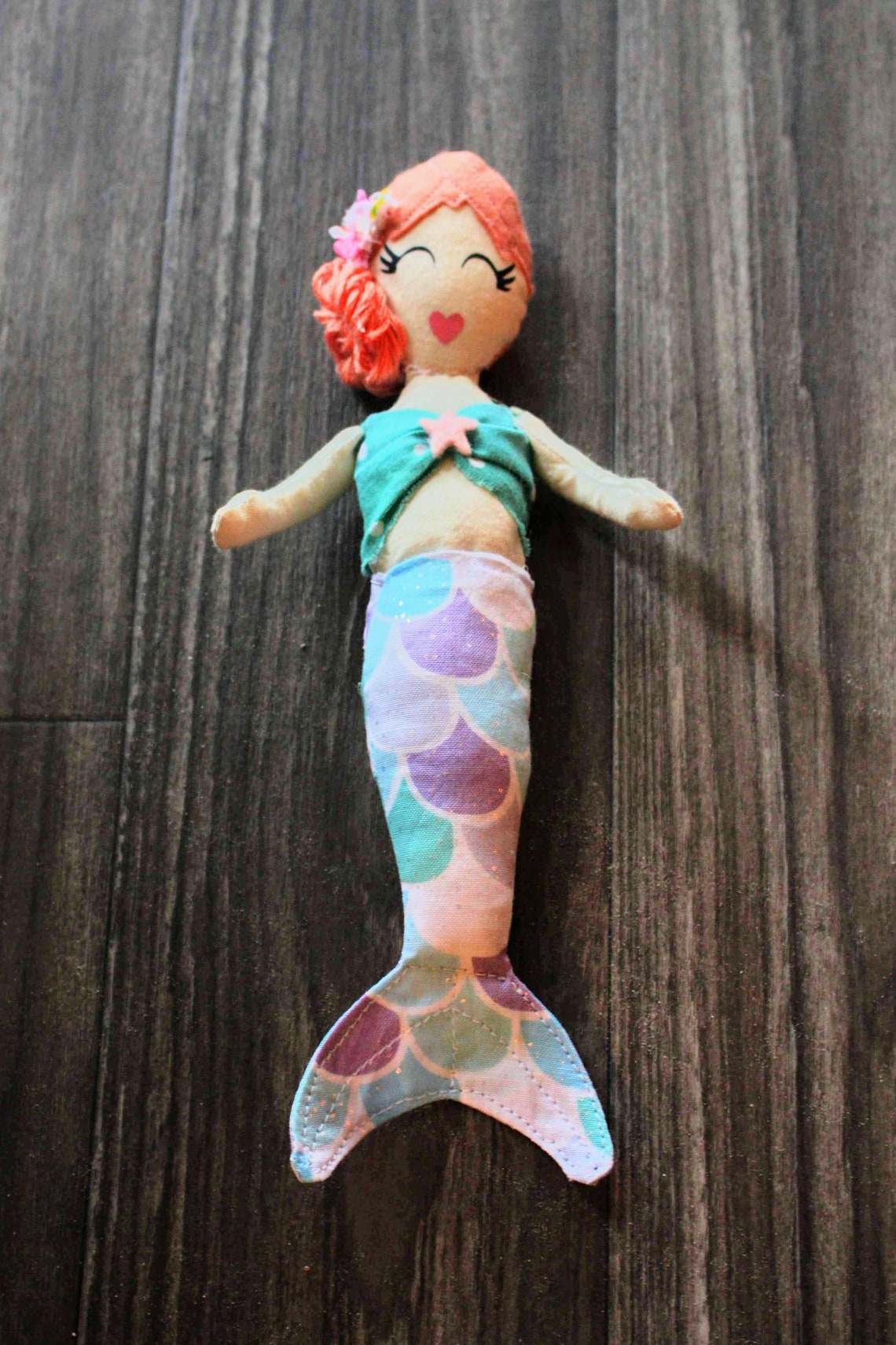 Mermaid Cloth Doll Set for Girls Soft Rag Heirloom Doll Etsy
