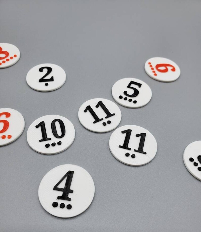 Catan number tokens chits | Etsy